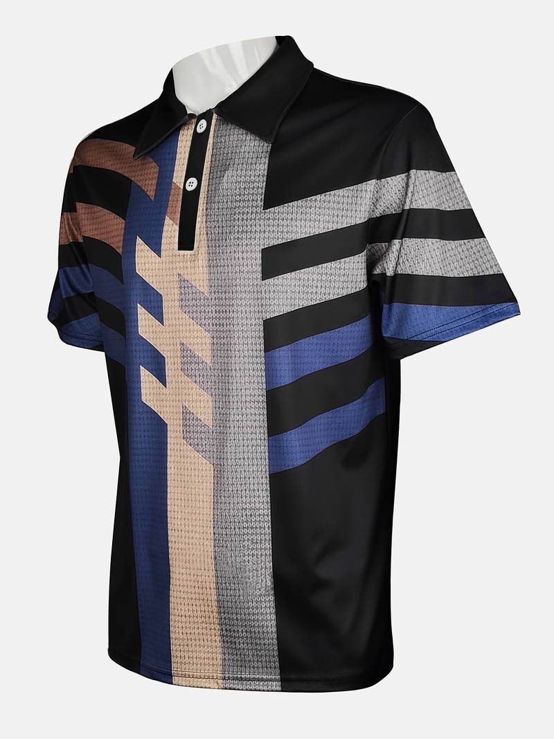 Klassisk herrpikétröja med vintagedesign, 1/4 knappslå som ger en stilren och komfortabel look.