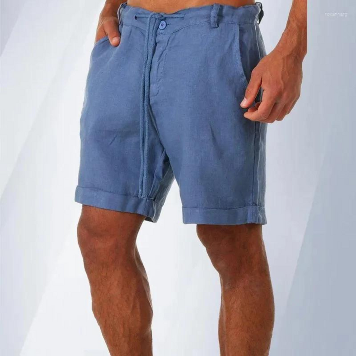 Gröna fritidsshorts för män, linnestil, bekväma och svala sommarbyxor.