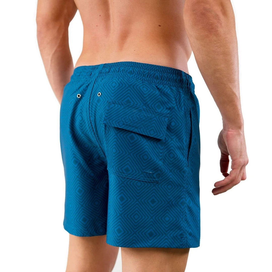 Grå herrshorts med inbyggd kompression & dragkedjeförsedda fickor, snabbtorkande material för sport.