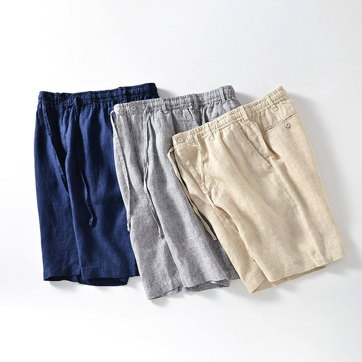 Bekväma casual shorts för herr med elastisk linning, idealiska för sommar och fritid.