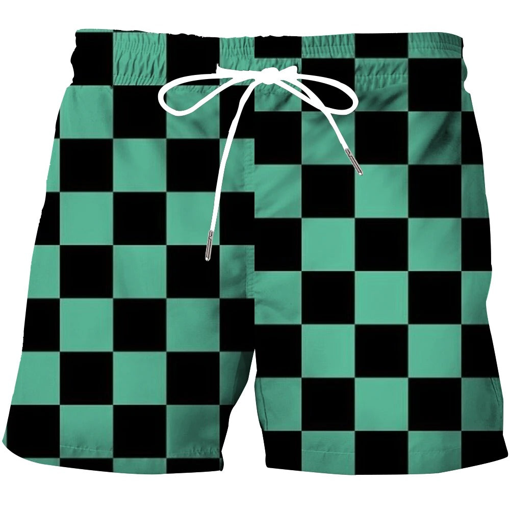 Herrshorts med livfulla 3D-mönster. Bekväma sommarshorts, perfekta för strand & fritid.
