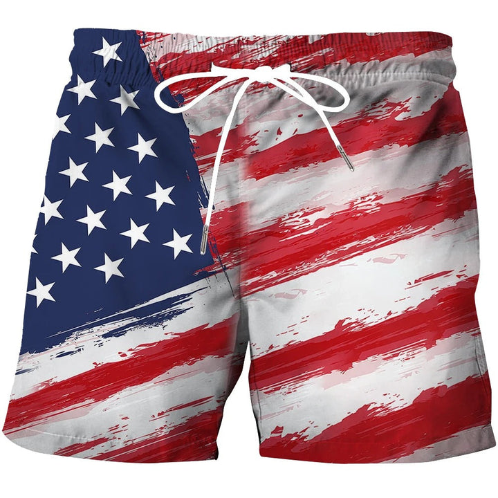 Färgglada herrshorts med unika 3D-mönster. Bekväma och mångsidiga sommarshorts för en trendig look.