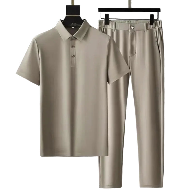Herrskjorta kort ärm, elegant och avslappnad. Perfekt sommarskjorta för modern stil och mångsidiga tillfällen.