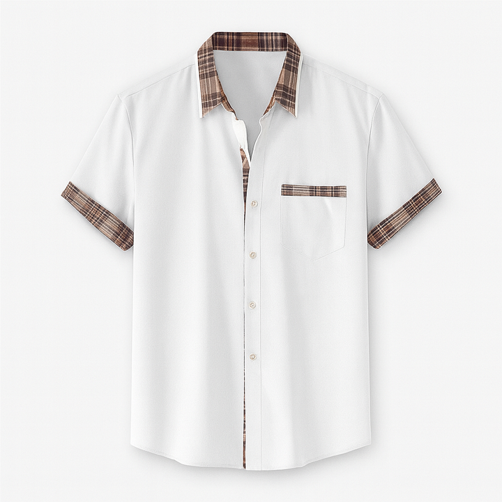 Herrskjorta kortärmad i modern slimfit stil. Perfekt för vardag och semiformella tillfällen.