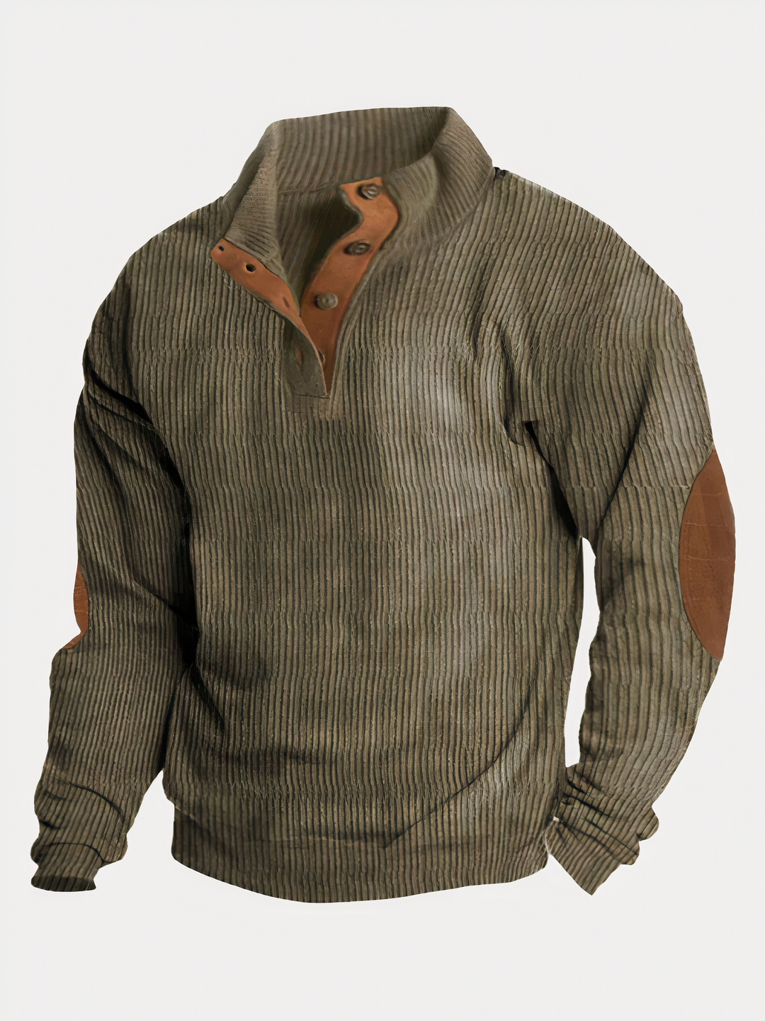 Herrtröja med färgkontrast, modern stil. Stickad för trendig vardagsstil.