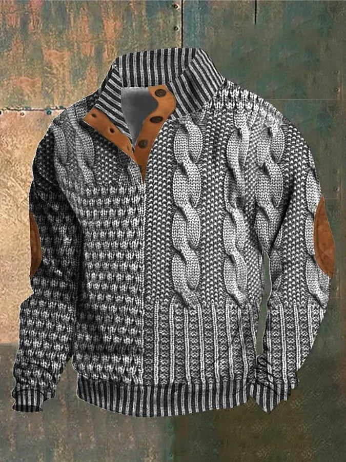 Mångsidig herrtröja: Enkel att kombinera, stickad med hög hals för olika stilrena outfits.