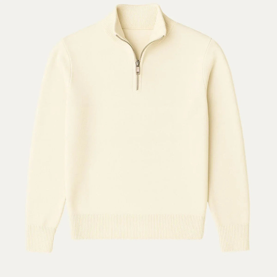 Herrtröja med halv dragkedja, komfortabel och stilren för män. Perfekt för en ledig vardagslook.