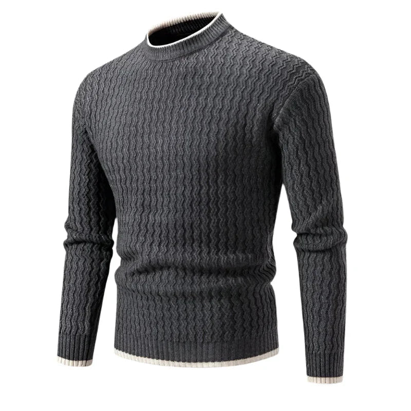Klassisk herrtröja med rund hals i bekväm, normal passform. Mångsidig för höst- och vårmode som basplagg.