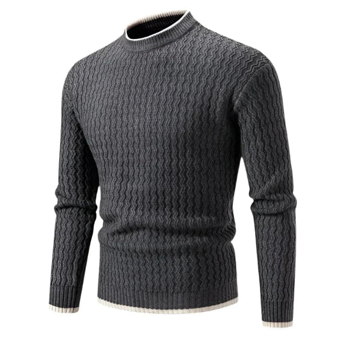 Klassisk herrtröja med rund hals i bekväm, normal passform. Mångsidig för höst- och vårmode som basplagg.