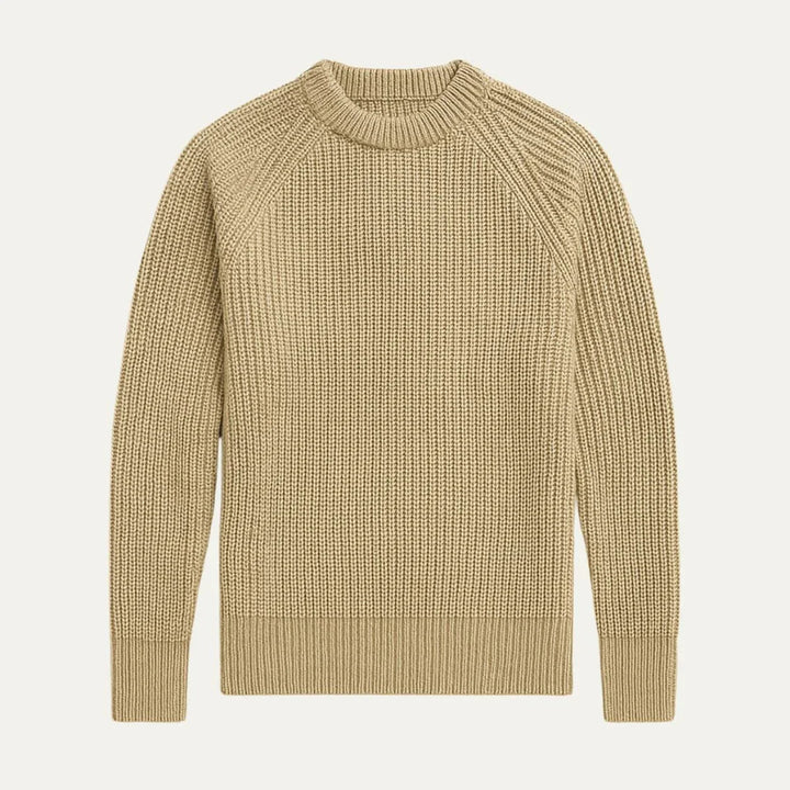 Mångsidig herrtröja med rund hals, idealisk för lager-på-lager & elegant vardagsstil.