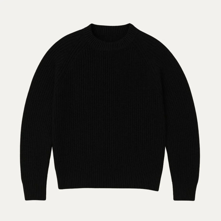 Bekväm herrtröja med rund hals för höstmode & vinterkläder. Tidlös & klassisk design.