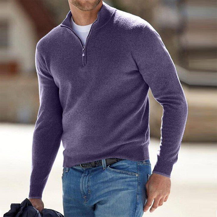 Herr dragkedjeväst i casual design, mångsidig och bekväm för vardagsbruk.