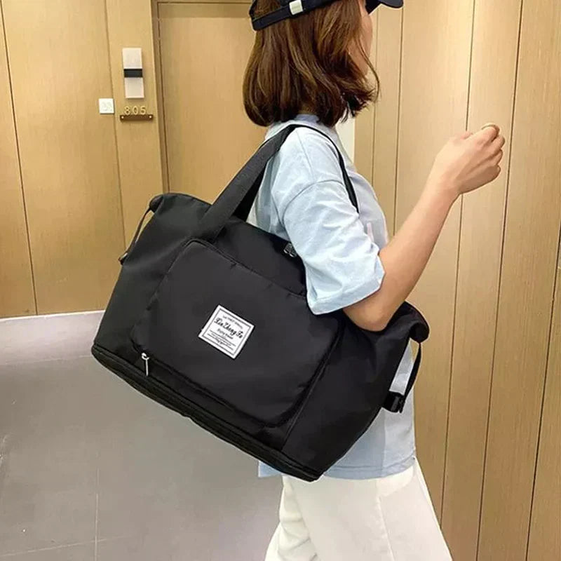 Hopfällbar FlexiCarry reseväska, unisex. Perfekt för weekendresor & handbagage. Lätt & rymlig packning.