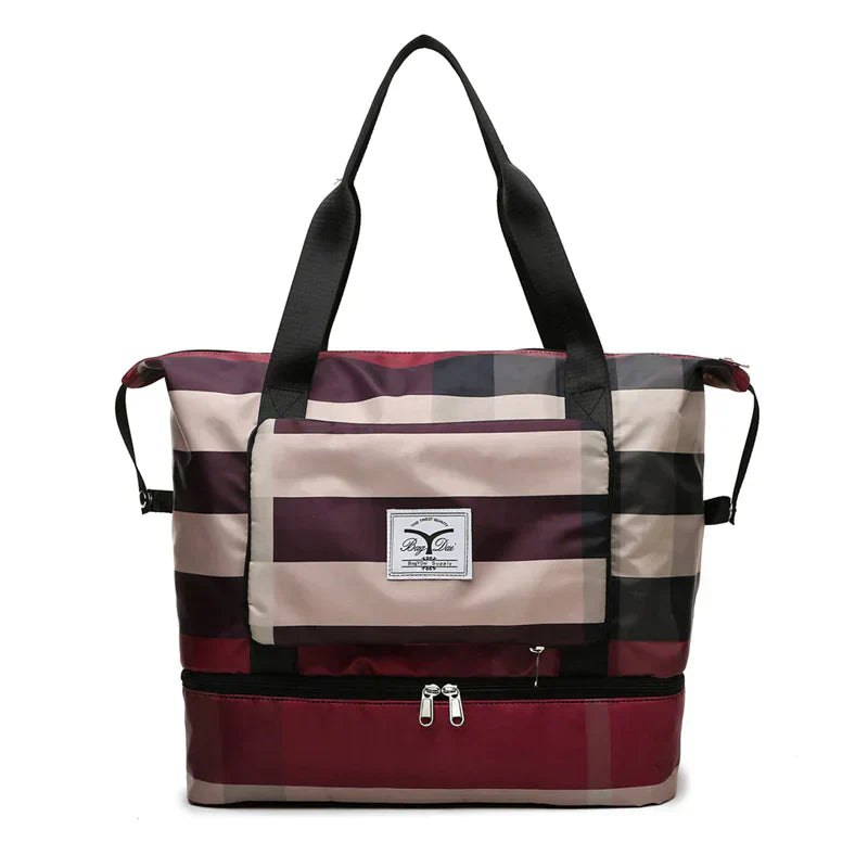 Svart FlexiCarry handbagageväska. Hopfällbar & lätt att bära. Idealisk för korta resor & flyg.