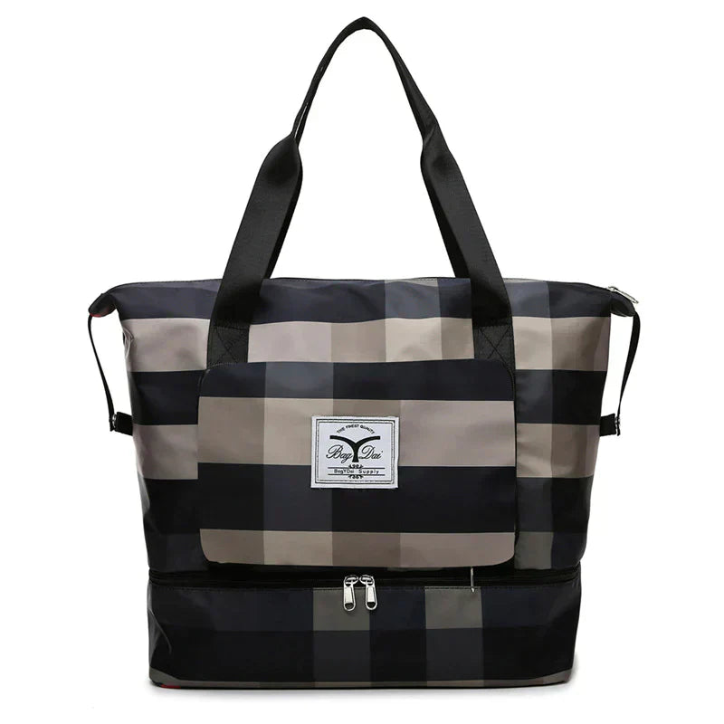 Praktisk FlexiCarry hopfällbar gymväska. Unisex design, slitstark för dagligt bruk. Effektiv förvaring.