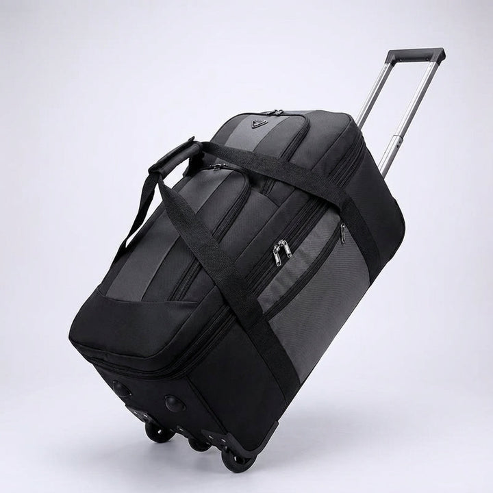 Unisex hopfällbar resväska med lättrullande hjul. Enkel att transportera bagage. Praktisk för organiserade resor.