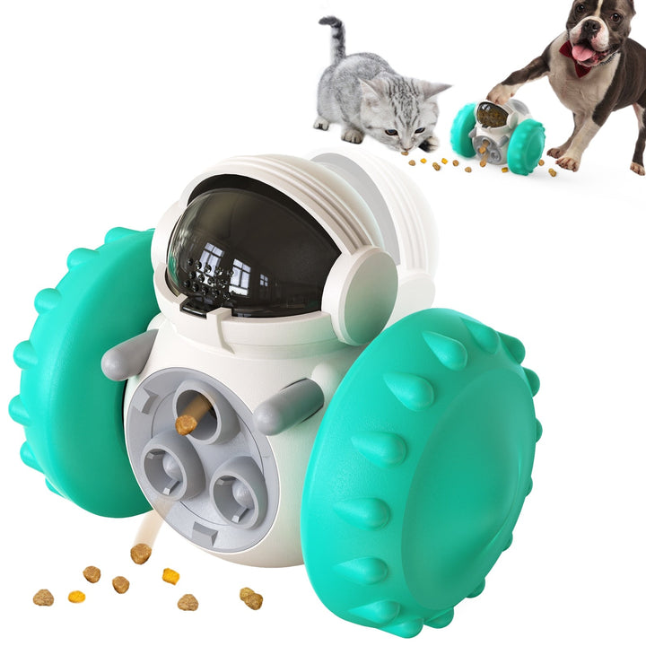 IQ-hundleksak som stimulerar hunden mentalt. En smart foderautomat för fodersök.