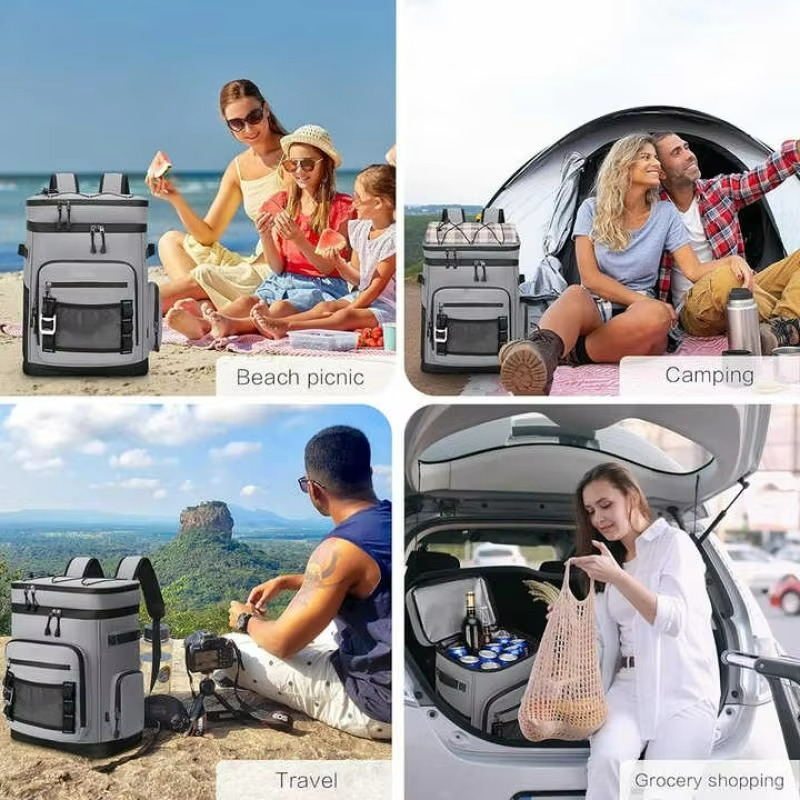 Hållbar picknickryggsäck, isolerad och vattentät, designad som kylväska för camping och utomhusbruk.