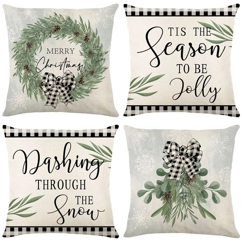 Säsongsbetonat julkuddfodral 45x45cm, ger extra julkänsla till ditt vardagsrum och sovrum.