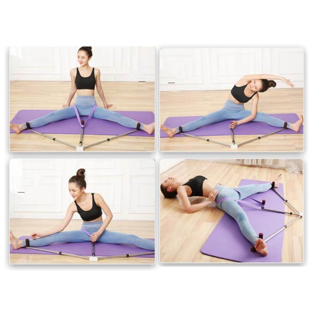 Kompakt bensträckare för hemmaträning. Perfekt för att öka benflexibilitet, stretch och rörlighet för fitness.