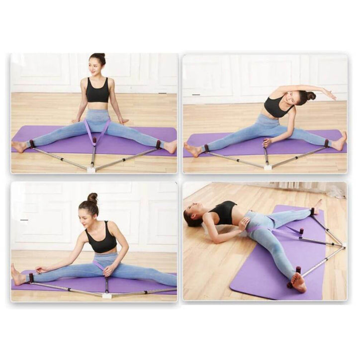 Kompakt bensträckare för hemmaträning. Perfekt för att öka benflexibilitet, stretch och rörlighet för fitness.