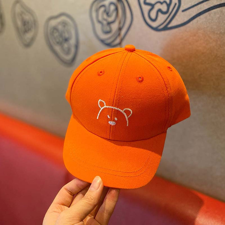 Unisex design: blå barnsolhatt med björnöron, justerbar passform och UV-skydd, mångsidig
