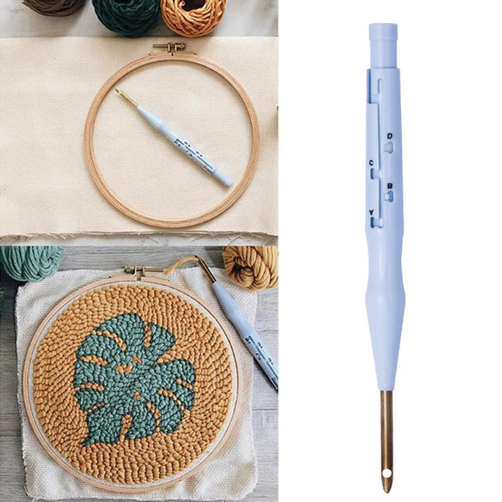 Handarbeta enkelt 3D-broderier. Justerbar punch nål, perfekt för kreativa textilhantverk & DIY.