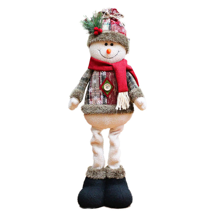 Justerbar teleskopisk juldocka som tomte, perfekt julpynt & festlig inredning för hemmet.