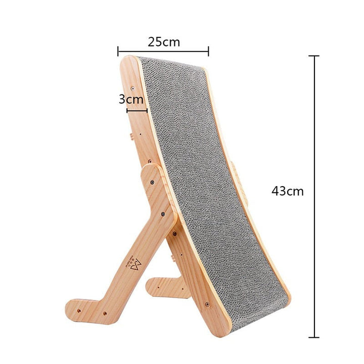 Multifunktionellt klösträd i elegant trädesign med inbyggd säng, en snygg inredningsdetalj och kattbädd.