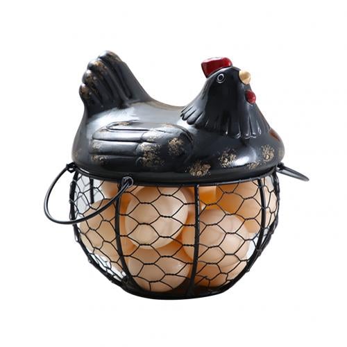 Tom keramisk äggkorg kycklingdesign, ren och redo för användning i köket