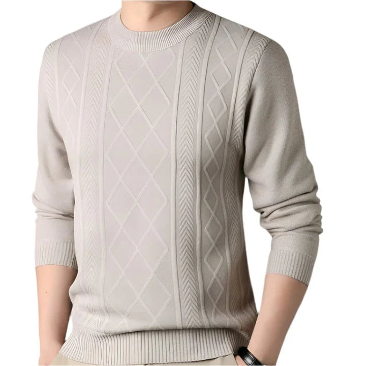 Grå crewneck herrtröja, stilren och mångsidig. En bekväm klassiker som passar alla årstider.