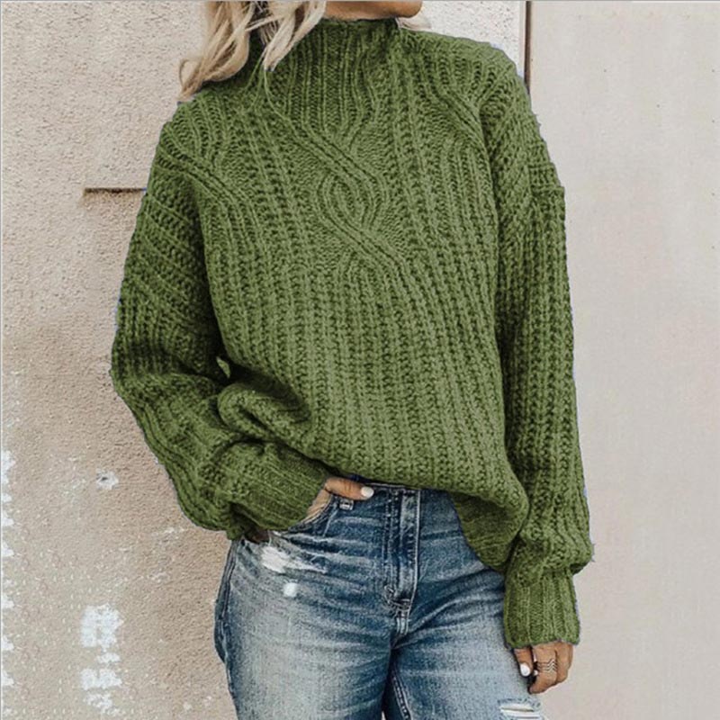 Elegant långärmad dampullover i klassisk stickning, idealisk för vardag och höstmode. Bekväm och mångsidig.