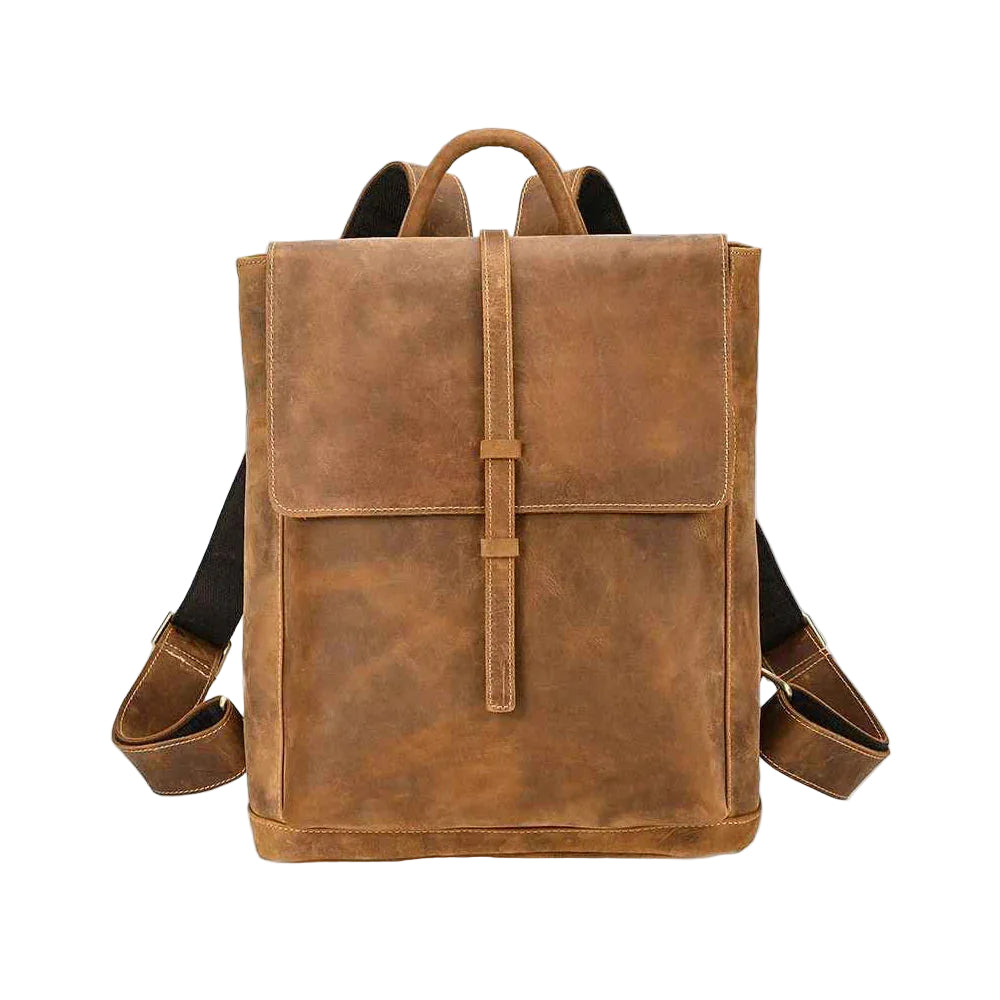 Klassisk herrryggsäck i elegant vintage-stil, perfekt för jobb & skola. Rymlig & stilfull för herrmode.