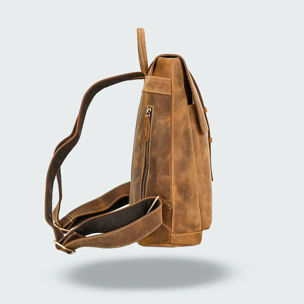 Stilfull vintage-ryggsäck för män. Klassisk accessoar som passar för både jobb, skola & fritid.