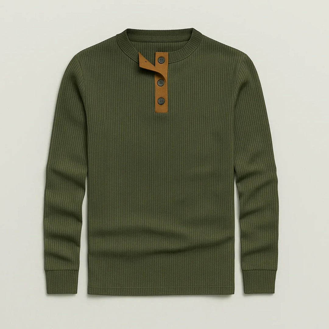 Bekväm herrtröja med dragkedja i kvartsmodell, mångsidig för vardag och en klassisk smart casual-look.