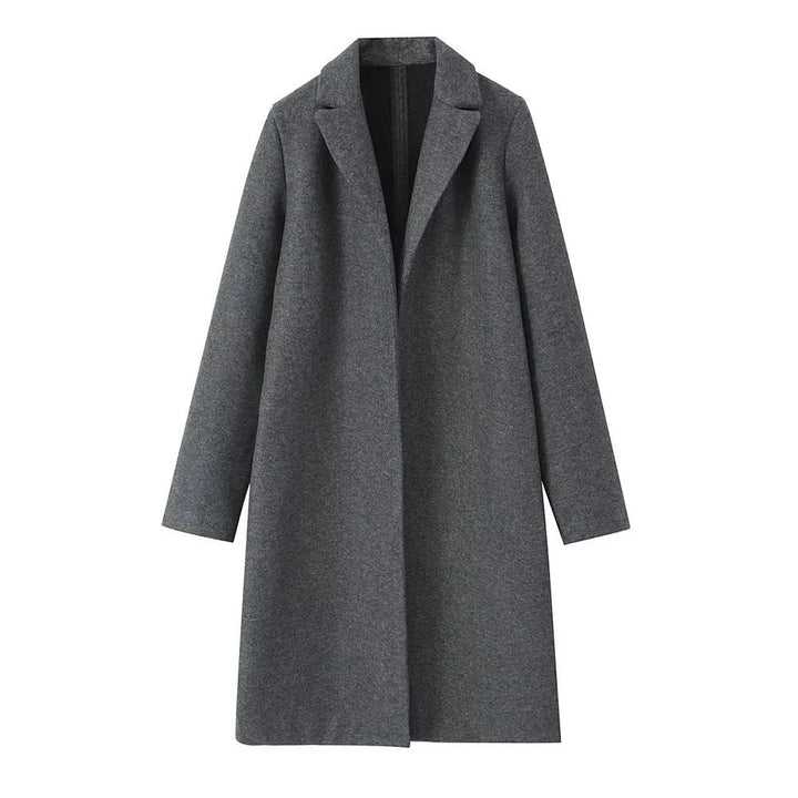 Mångsidig kvinnors klassiska kappa, rak passform. Perfekt ytterplagg för höst, vinter och vår. Elegant dammode.