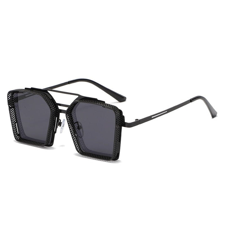 Fyrkantiga unisex solglasögon med elegant design och 100% UV400-skydd, en mode-hit.