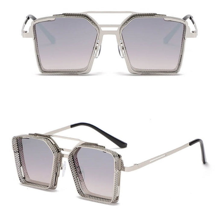 Stilrena polykarbonat solglasögon, tidlös design med optimalt UV400-skydd, unisex.