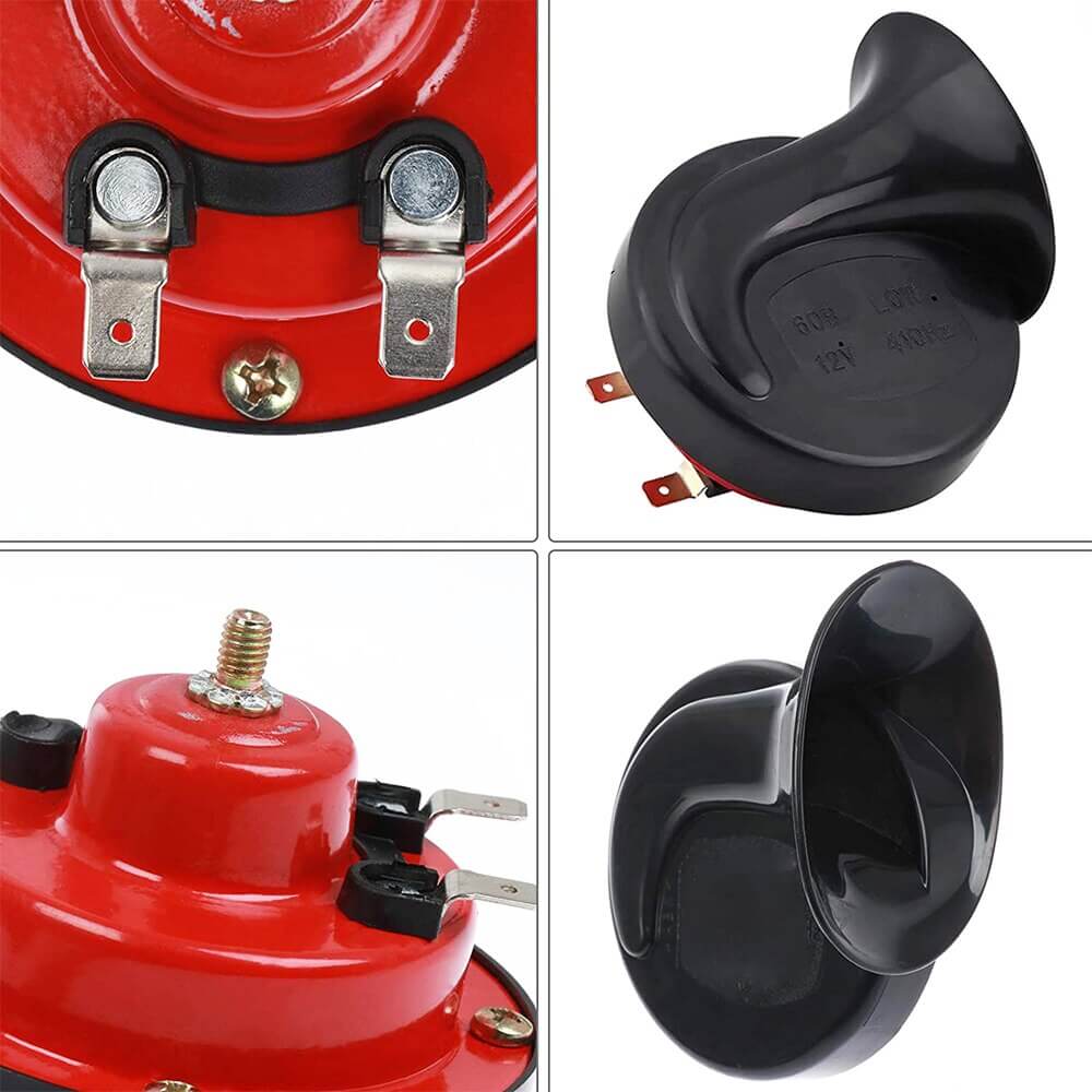 Kraftfullt svart fordonshorn, universellt för bilar, båtar och motorcyklar. Ökad säkerhet.