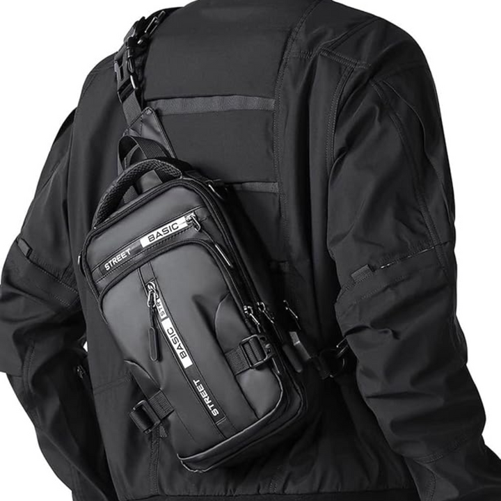 Kompakt unisex crossbody-slingryggsäck. Praktisk & stilren design, perfekt som dagspack eller resväska.