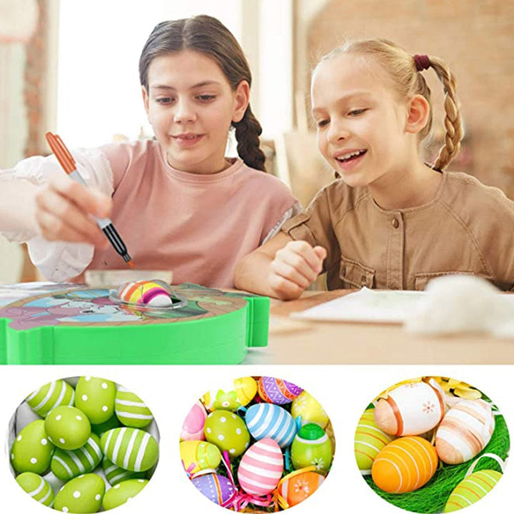 Barnleksak: inspirerande DIY-kit för äggmålning, främjar kreativitet & finmotorik.