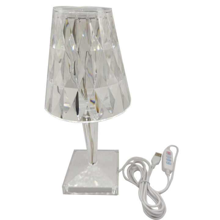 Elegant dimbar sänglampa i kristall med LED och touch. En perfekt present för stilmedvetna.