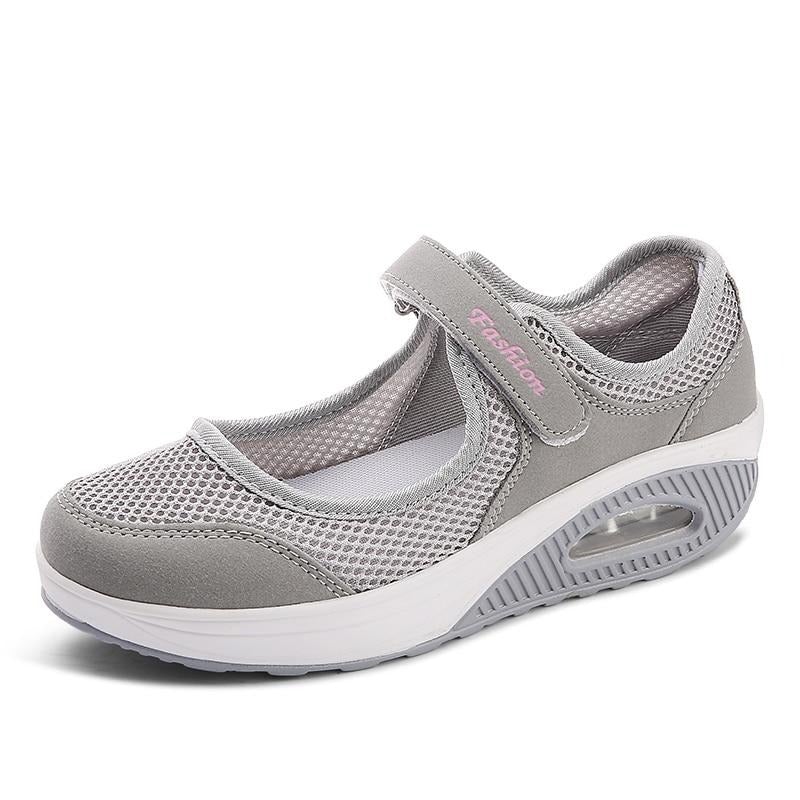 Bekväma halkfria damsneakers, ortopedisk passform för fotvård, lila