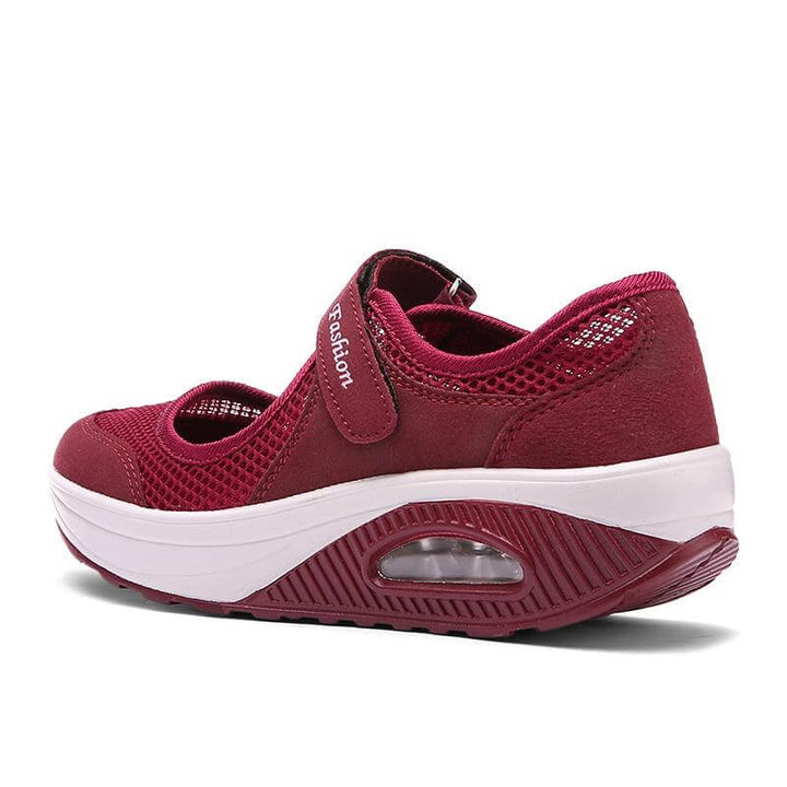 Damsneakers för hälsa, ortopedisk komfort och stil, svart färg