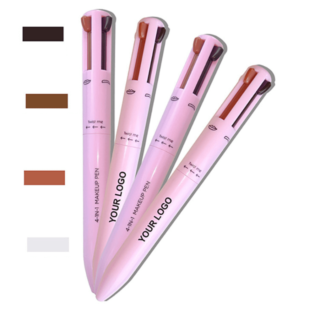 Elegant 4-i-1 multifunktionell skönhetspenna. Perfekt för eyeliner, läppkontur, ögonbryn & highlighter.