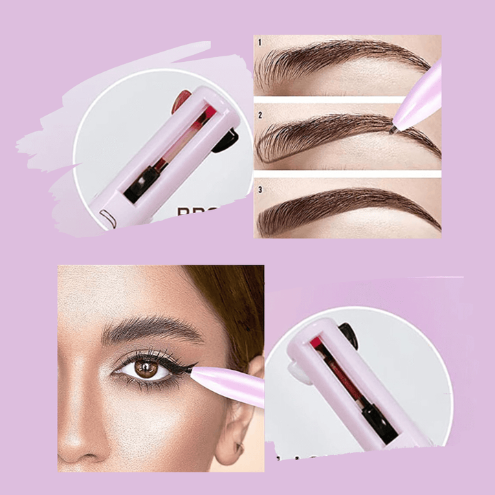 Allt-i-ett skönhetspenna för kvinnor. Enkel att använda för eyeliner, ögonbryn, läppar & highlighter.