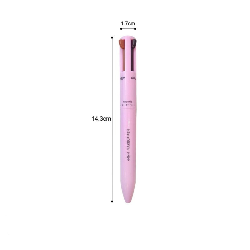 Mångsidig 4-i-1 skönhetspenna. Använd som eyeliner och läppenna för en komplett sminklook.