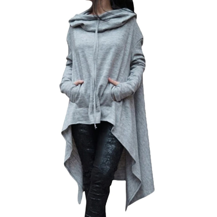 Kvinnors långärmade pullover med asymmetrisk skärning. Perfekt för en avslappnad men modern vardagsstil med komfort.
