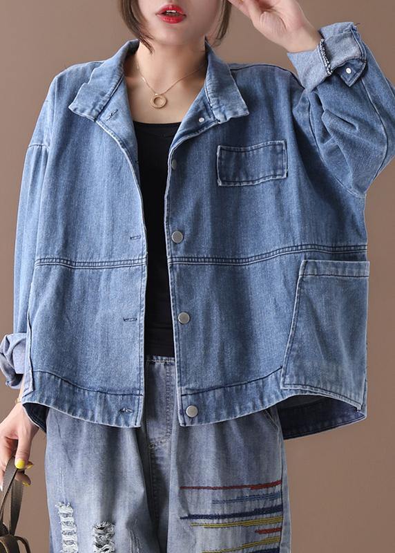 Bekväm & modern kvinnors jeansjacka med ståkrage. Avslappnad denimstil för vardagsmode. Ytterplagg.
