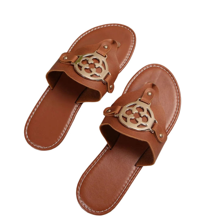 Kvinnors bekväma platta sandaler med unik design för optimal fotkomfort, perfekta sommarsandaler.